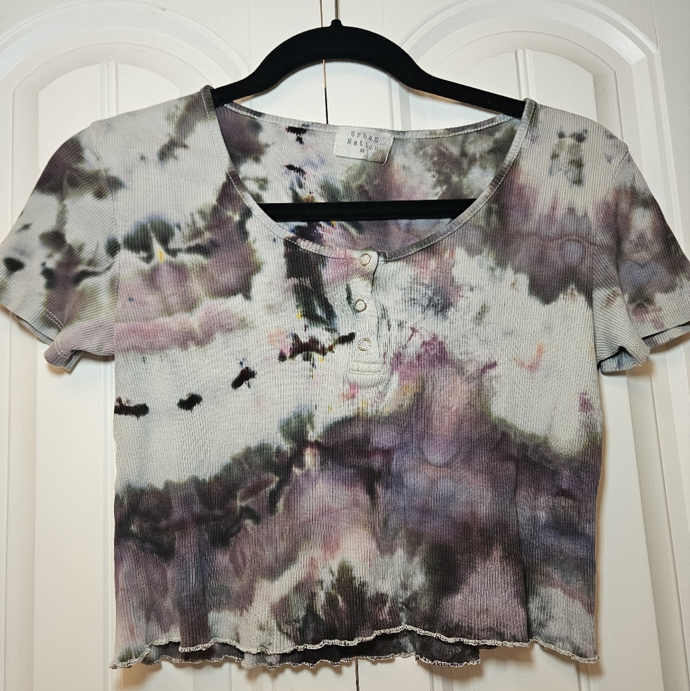 Custom Ice-Dye Crop Top